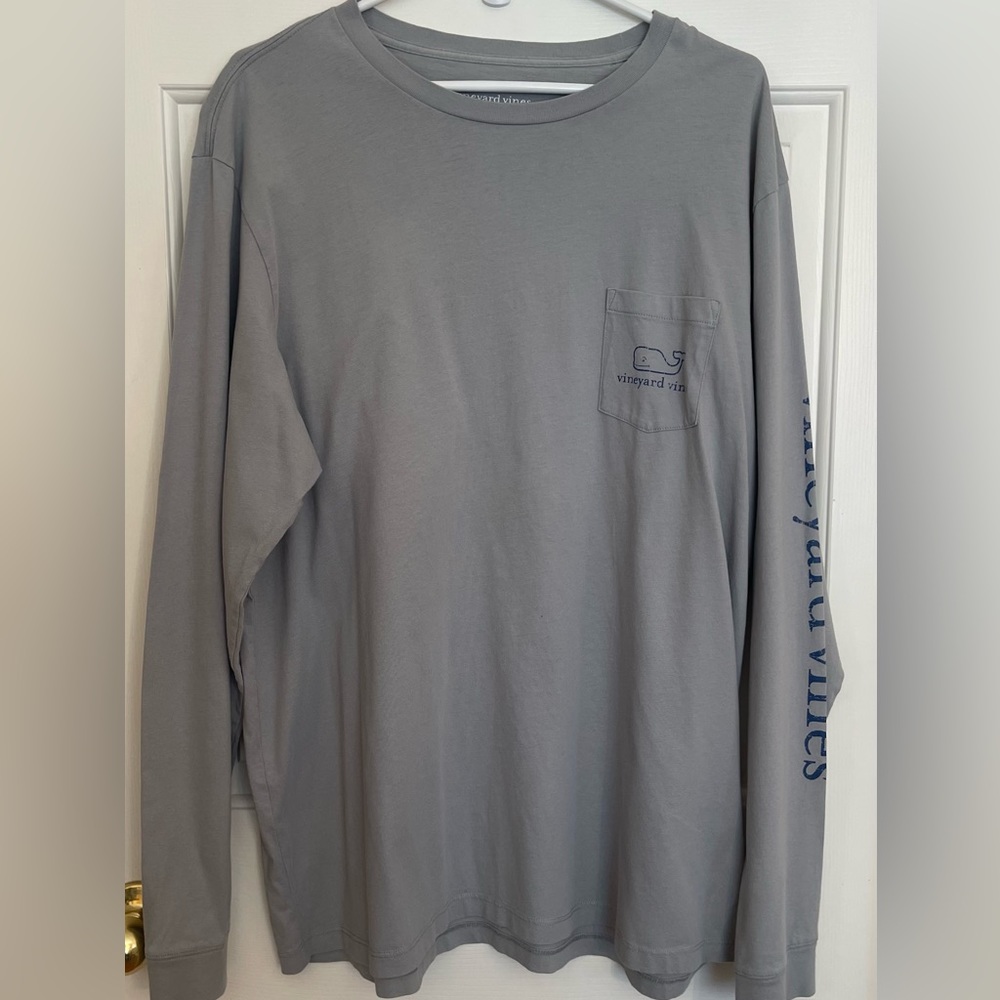 Vineyard Vines Graphic Whale  L/S Pocket Tee Shirt